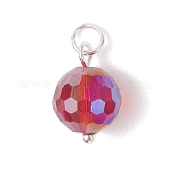 AB-farbig plattierte transparente Glasanhänger&nbsp;PALLOY-JF04972-02