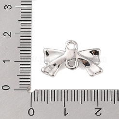 Encantos del conector del bowknot del esmalte negro de la aleación de la galjanoplastia del estante&nbsp;FIND-B037-08P-01
