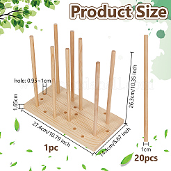 Verstellbarer Becherdeckelhalter aus Holz&nbsp;ODIS-WH0030-142