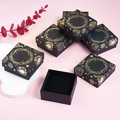 10 Stück Geschenkboxen aus Karton mit Sonne-Mond-Stern-Aufdruck&nbsp;CBOX-TA0001-21A