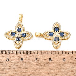 Osteranhänger aus Messing mit Mikropavé-Fassung aus blauen Zirkonia&nbsp;KK-A304-08G