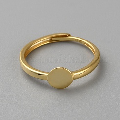 Componentes de anillo de plata de ley ajustables.&nbsp;STER-WH0008-37G