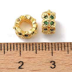 Perles européennes en laiton plaqué&nbsp;KK-K381-18B-G01