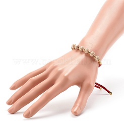 Lune naturelle et étoiles xingyue bodhi perles bracelets coulissants en cordon de nylon&nbsp;BJEW-JB06338