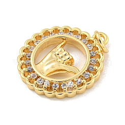 Pendentifs en laiton zircon cubique transparent&nbsp;LS-KK-U007-01G-08