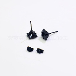 Pendientes de botón geométricos cuadrados de acero inoxidable 304 para mujer&nbsp;YP6314-1