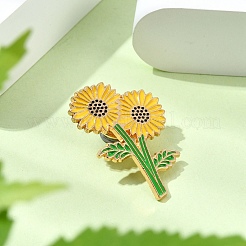 Sonnenblumen-Emaille-Pins&nbsp;JEWB-P045-02B-G