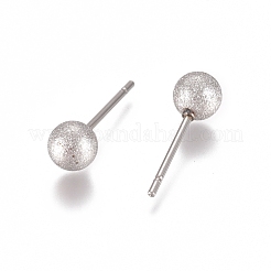 Orecchini a bottone in acciaio inossidabile 304 anti-ossidazione&nbsp;EJEW-G278-40P-03