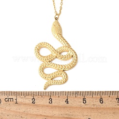 Halsketten mit Schlangenanhänger aus 304 Edelstahl für Damen und Herren&nbsp;NJEW-Z063-03G-08