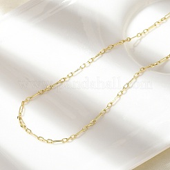 Messing oval Gliederkette Halsketten&nbsp;NJEW-A042-08G