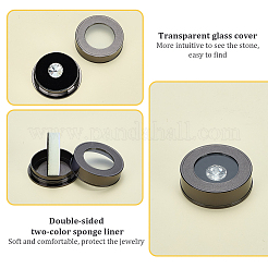 Legierung lose Diamant Edelstein Display-Boxen&nbsp;CON-WH0092-88A-B
