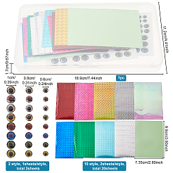20 foglio di 12 adesivi in plastica PVC per esche da pesca&nbsp;DIY-FG0003-01