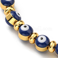 Braccialetti con perline smaltate del malocchio&nbsp;BJEW-G675-04G