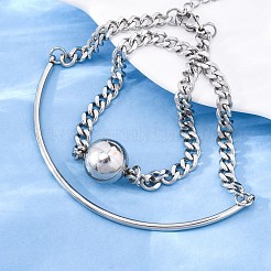 Panzerketten-Wickelarmbänder aus 304 Edelstahl für Damen&nbsp;BJEW-A036-12P
