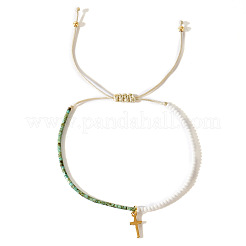 Geflochtene Perlenarmbänder aus Glasperlen im Bohème-Stil&nbsp;EC2544