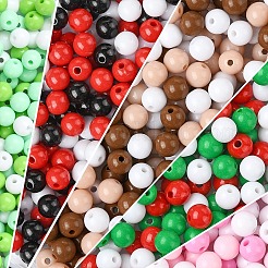300pcs 3 Farben undurchsichtige Acrylperlen&nbsp;MACR-YW0003-13A