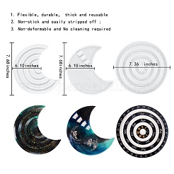 3 Stück Mond ewige Calenda Silikonform&nbsp;DIY-SZC0002-01