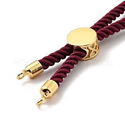 Bracelets coulissants en corde milan torsadée à moitié finis&nbsp;FIND-G032-01G-12