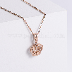 Collane con ciondolo a forma di corona in acciaio inossidabile in stile vintage&nbsp;NM7747