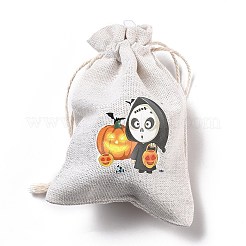 Halloween-Aufbewahrungsbeutel aus Baumwollstoff&nbsp;LS-ABAG-M004-01P