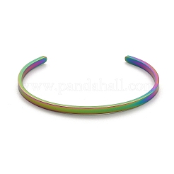 Braccialetti polsino in acciaio inossidabile 304 placcato ionico (ip) per donna&nbsp;BJEW-K173-02MC