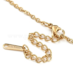 Colliers avec pendentif en forme de cœur Cupidon en acier inoxydable 304 pour femmes&nbsp;NJEW-A012-01G