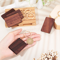 Porte-clés pendentifs en bois de noyer&nbsp;KEYC-TAC0034-06A