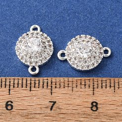 Verbindungsanhänger mit durchsichtigem Zirkonia-Pavé aus Messing&nbsp;CU-CBAEC99-06S