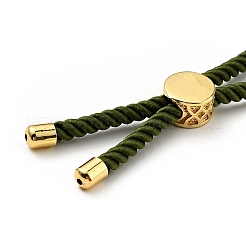 Bracelets coulissants en corde milan torsadée à moitié finis&nbsp;FIND-G032-01G-17
