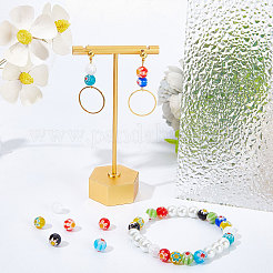 160 Stück 8 Farben handgemachte Millefiori Bunte Malerei Perlen Stränge&nbsp;LAMP-SC0001-14