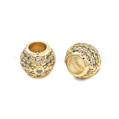 Messing Mikro ebnen Zirkonia European Beads&nbsp;KK-Q006-44G