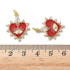 Ottone micro spianare pendenti zirconi&nbsp;KK-P326-11G-02