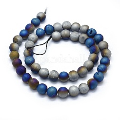 Filati di perline di agata naturale druzy agata&nbsp;G-E502-06F