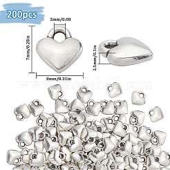 Fascini del cuore della lega di stile tibetano 200pcs&nbsp;FIND-SC0010-70