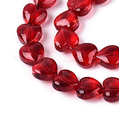 Fili di perle di vetro trasparenti con vernice da forno&nbsp;DGLA-N021-01A-06