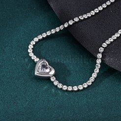Bracelets à maillons en acier inoxydable 304 avec zircone cubique pour femmes&nbsp;NJEW-Z067-01P-02