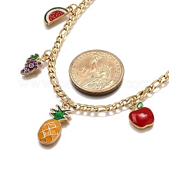 Ciondolo a forma di frutta in smalto colorato in lega&nbsp;NJEW-TA00201