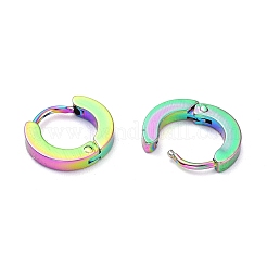 Orecchini a cerchio huggie in acciaio inossidabile 304&nbsp;EJEW-M284-30M-A