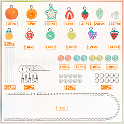 DIY-Sets zur Herstellung von Ohrhängern aus Polymer-Ton mit Früchten&nbsp;DIY-SC0028-38