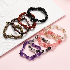 Braccialetti di perline elasticizzati con gemme di chip per bambini&nbsp;BJEW-JB06305