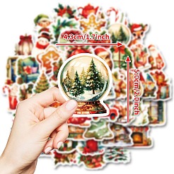50 autocollant en papier à dessin animé sur le thème de la veille de Noël&nbsp;X-DIY-P085-11