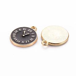 Alliage d'horloge pendentifs en émail&nbsp;ENAM-Q033-11B