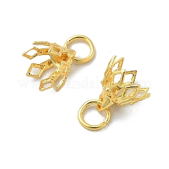 Blumenregal Überzug Messing Filigrane Perle Kappe Kautionen&nbsp;KK-L102-27G