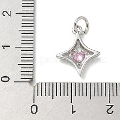Porte micro ouvrent pendentifs zircone cubique en laiton de placage&nbsp;KK-K392-54P