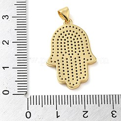 Placage de crémaillère en laiton micro pavé pendentifs en zircone cubique claire&nbsp;KK-C047-08G