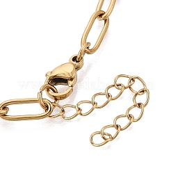 Colliers unisexes en chaîne trombone en acier inoxydable 304 de 4 mm&nbsp;STAS-Q113-14G-03
