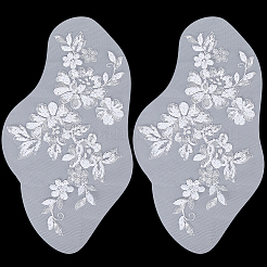 Blumen-Polyester-Stickerei zum Aufnähen von Applikationen&nbsp;PATC-WH0012-32C
