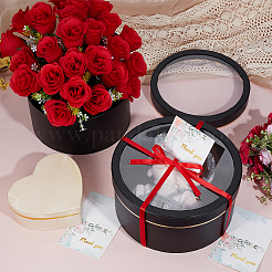 2 Stück 2 Größen flache runde Kartonpapier-Blumen-Organizer-Paketboxen&nbsp;CON-BC0007-79B