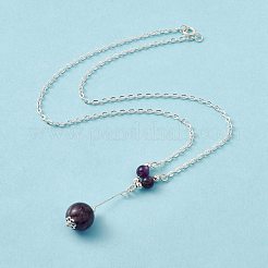 3 stücke natürliche edelsteine anhänger halsketten&nbsp;NJEW-FS0001-04