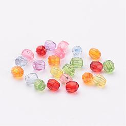Mischfarbe aus transparentem Acrylperlen facettiert rund&nbsp;X-DB4MMM